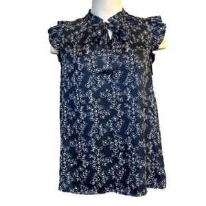 Banana Republic Ruffle Cap Sleeve Blouse